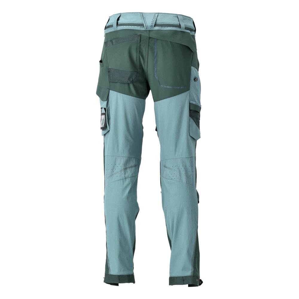 Pantaloni, buzunare pentru genunchi, stretch, pantaloni lejeri, verde pădure deschis/verde pădure