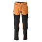 Pantaloni, buzunare pentru genunchi, stretch, pantaloni deschisi, maro nuci/negru