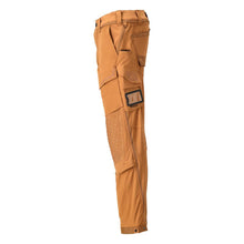 Pantaloni, buzunare pentru genunchi, stretch, pantaloni deschisi, maro nuci