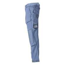 Pantaloni, buzunare pentru genunchi, stretch, pantaloni lejeri, albastru piatra