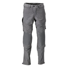 Pantaloni, buzunare pentru genunchi, stretch, pantaloni lejeri, gri antracit
