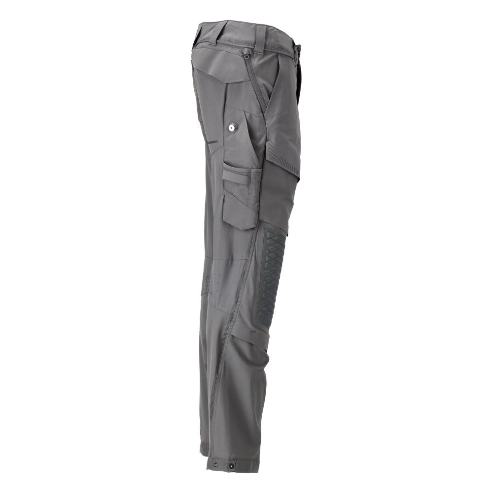 Pantaloni, buzunare pentru genunchi, stretch, pantaloni lejeri, gri antracit