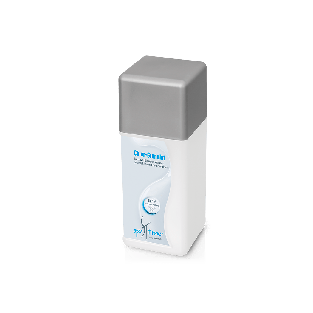 BAYROL SpaTime Clor-Granulat 1 kg dezinfectare a apei cu efect imediat | Sticlă (1 kg) 