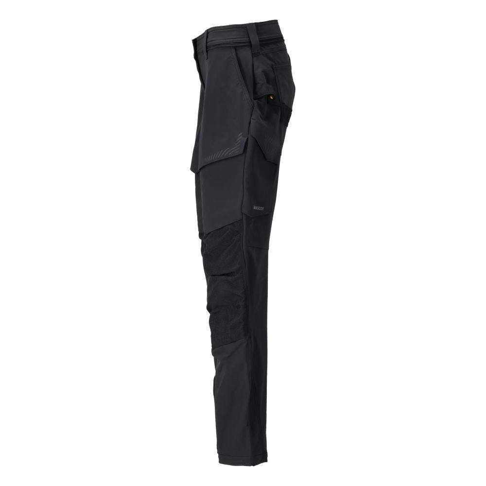 Pantaloni cu buzunare pentru genunchi, pantaloni dama, negri
