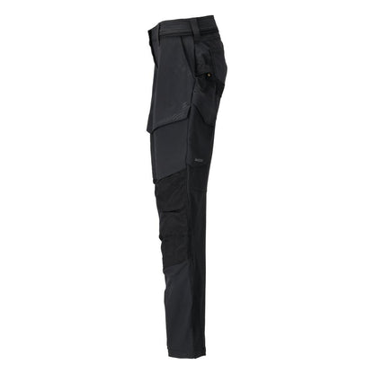 Pantaloni cu buzunare pentru genunchi, pantaloni dama, negri