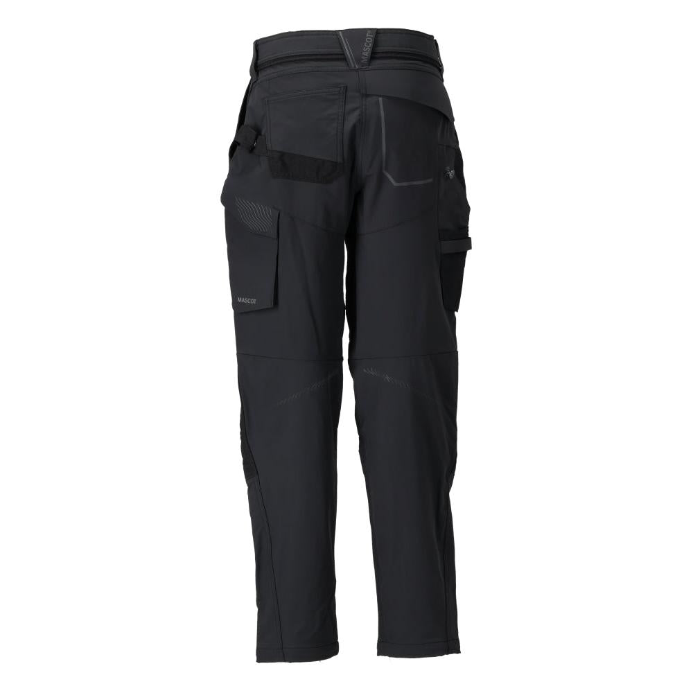 Pantaloni cu buzunare pentru genunchi, pantaloni dama, negri