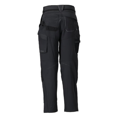 Pantaloni cu buzunare pentru genunchi, pantaloni dama, negri