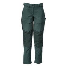 Pantaloni cu buzunare pentru genunchi, pantaloni dama, verde padure