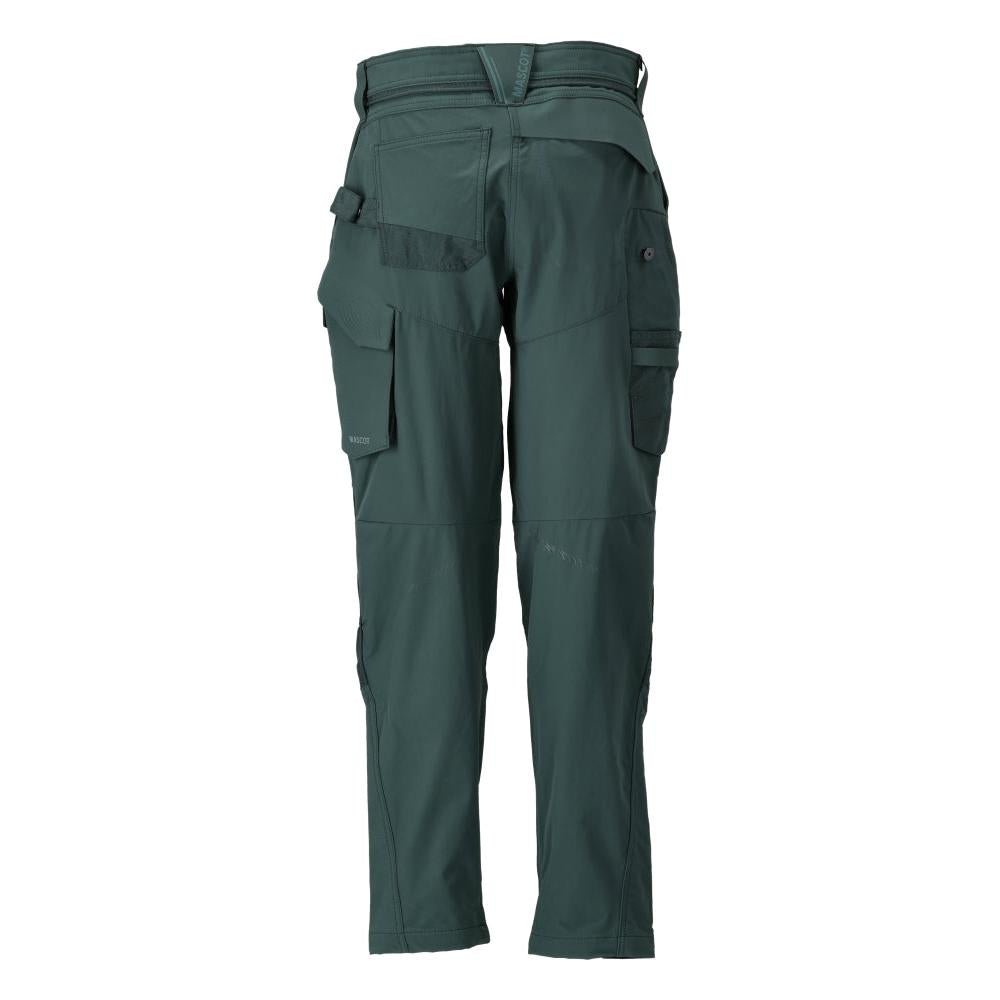 Pantaloni cu buzunare pentru genunchi, pantaloni dama, verde padure
