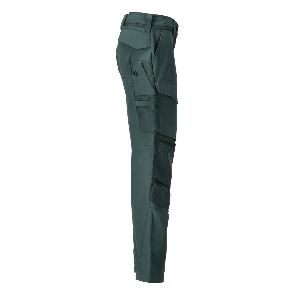 Pantaloni cu buzunare pentru genunchi, pantaloni dama, verde padure