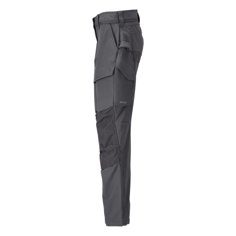 Pantaloni cu buzunare pentru genunchi, pantaloni dama, gri antracit