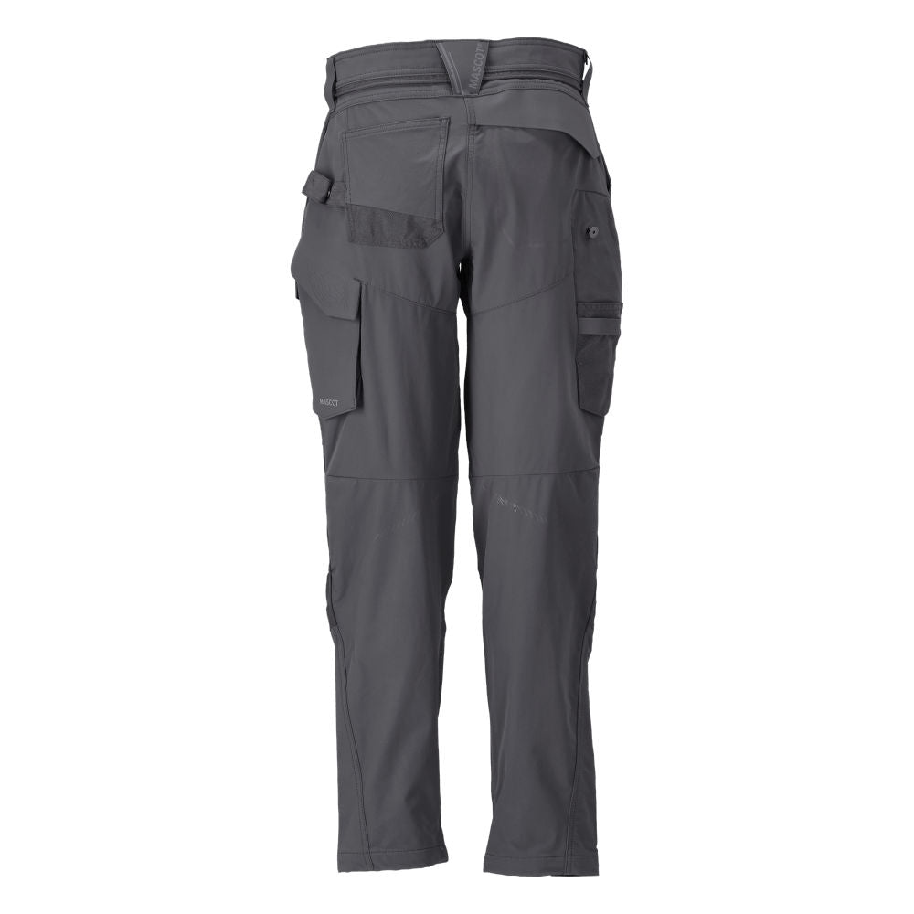 Pantaloni cu buzunare pentru genunchi, pantaloni dama, gri antracit
