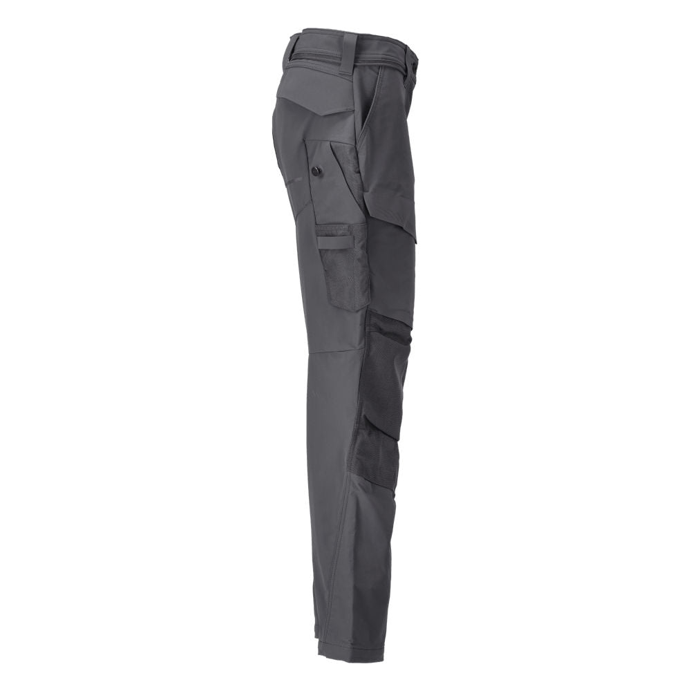 Pantaloni cu buzunare pentru genunchi, pantaloni dama, gri antracit