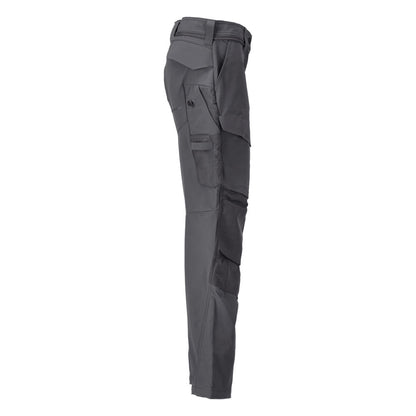 Pantaloni cu buzunare pentru genunchi, pantaloni dama, gri antracit