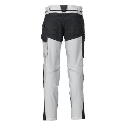 Pantaloni cu buzunare pentru genunchi, pantaloni ULTIMATE STRETCH, alb/gri antracit
