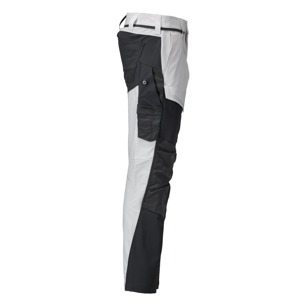 Pantaloni cu buzunare pentru genunchi, pantaloni ULTIMATE STRETCH, alb/gri antracit