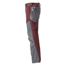 Pantaloni cu buzunare pentru genunchi, pantaloni ULTIMATE STRETCH, bordeaux/gri antracit