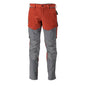 Pantaloni cu buzunare pentru genunchi, pantaloni ULTIMATE STRETCH, rosu toamna/gri antracit