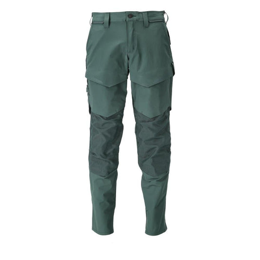 Pantaloni cu buzunare pentru genunchi, pantaloni ULTIMATE STRETCH, verde padure