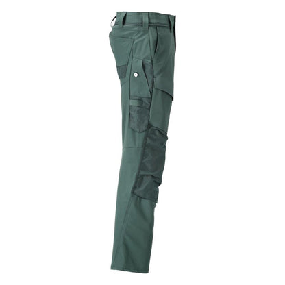 Pantaloni cu buzunare pentru genunchi, pantaloni ULTIMATE STRETCH, verde padure