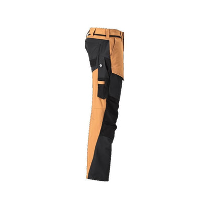 Pantaloni cu buzunare pentru genunchi, pantaloni ULTIMATE STRETCH, maro nuc/negru