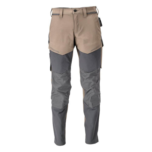 Pantaloni cu buzunare pentru genunchi, pantaloni ULTIMATE STRETCH, bej nisip închis/gri antracit