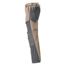 Pantaloni cu buzunare pentru genunchi, pantaloni ULTIMATE STRETCH, bej nisip închis/gri antracit