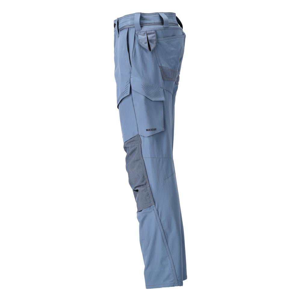 Pantaloni cu buzunare pentru genunchi, pantaloni ULTIMATE STRETCH, albastru piatra