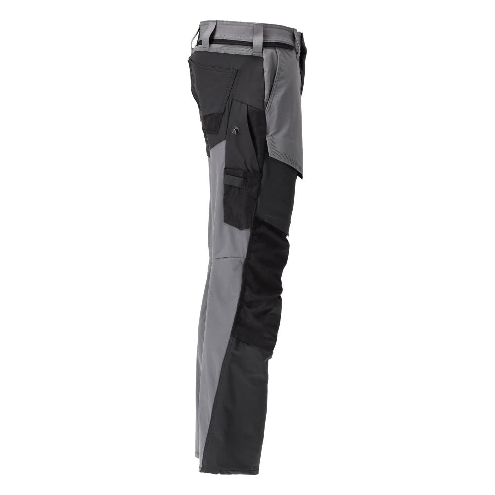 Pantaloni cu buzunare pentru genunchi, pantaloni ULTIMATE STRETCH, gri antracit/negru