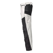 Pantaloni cu buzunare la genunchi, alb/gri antracit