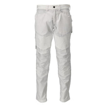 Pantaloni cu buzunare la genunchi, alb