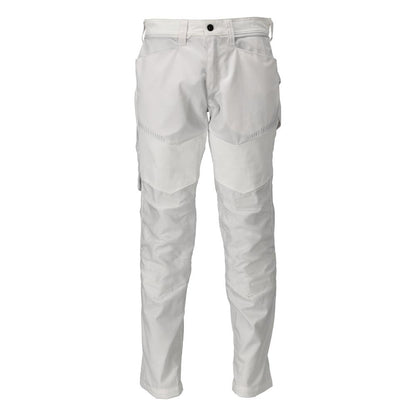 Pantaloni cu buzunare la genunchi, alb