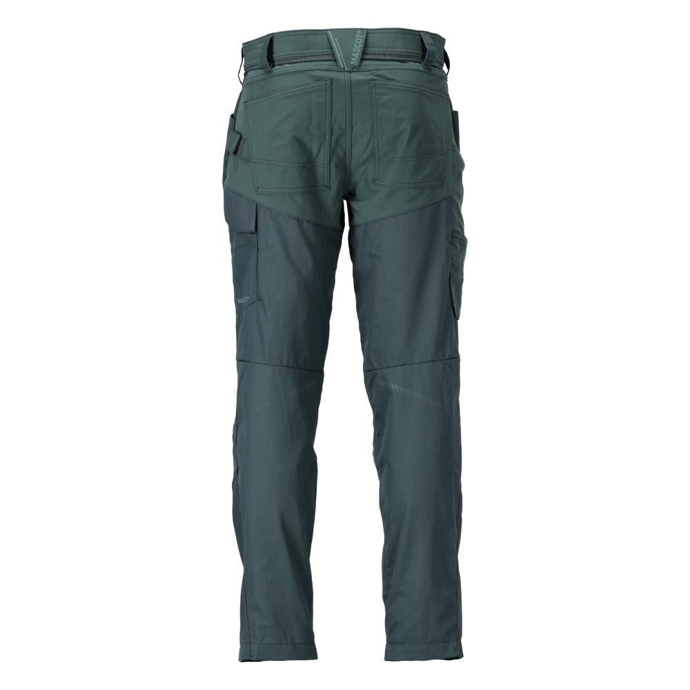 Pantaloni cu buzunare la genunchi, verde pădure