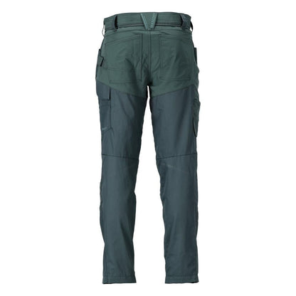 Pantaloni cu buzunare la genunchi, verde pădure