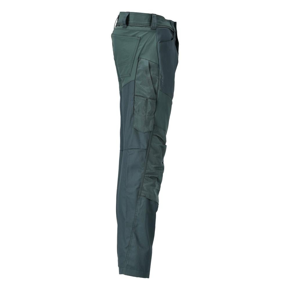 Pantaloni cu buzunare la genunchi, verde pădure