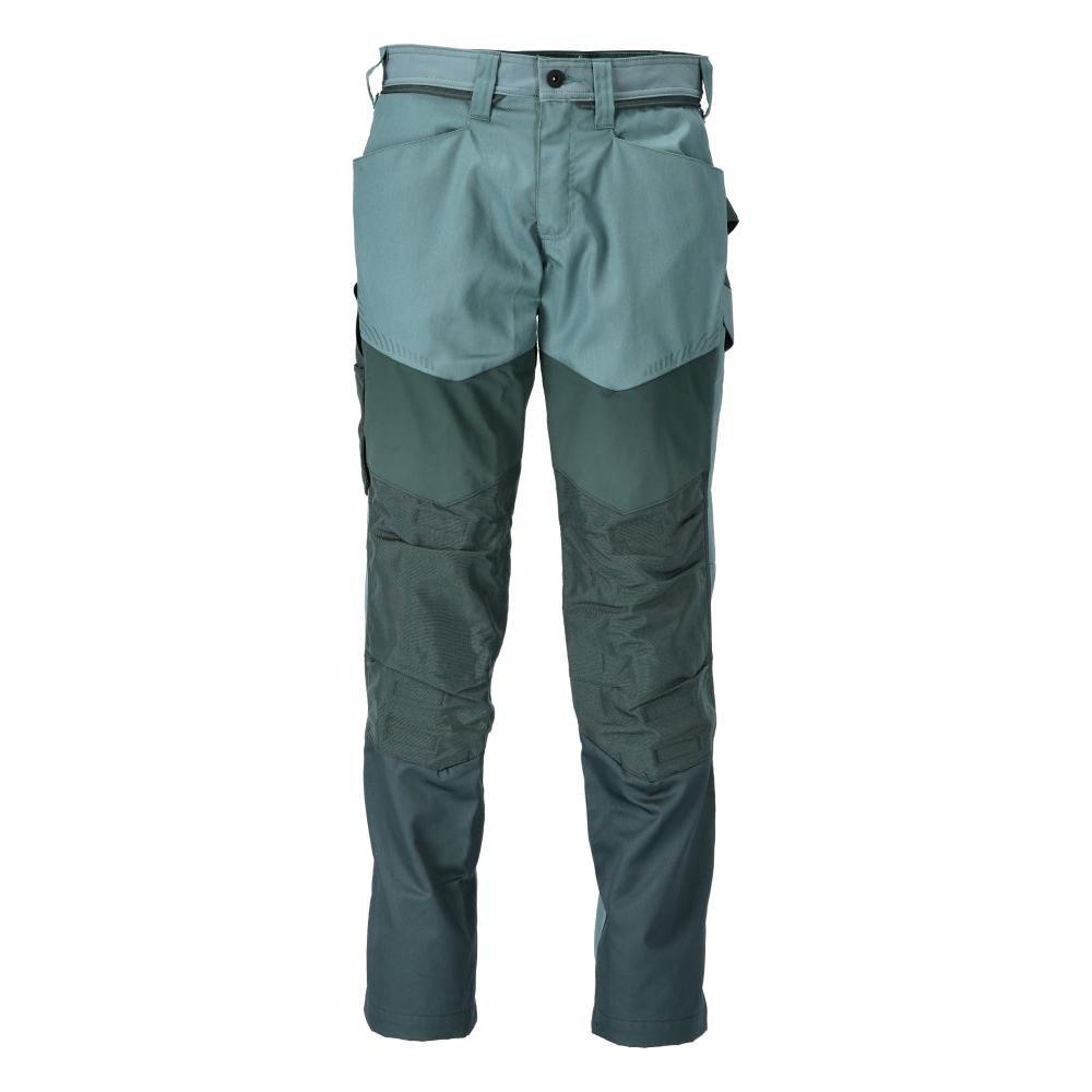 Pantaloni cu buzunare la genunchi, verde pădure deschis/verde pădure