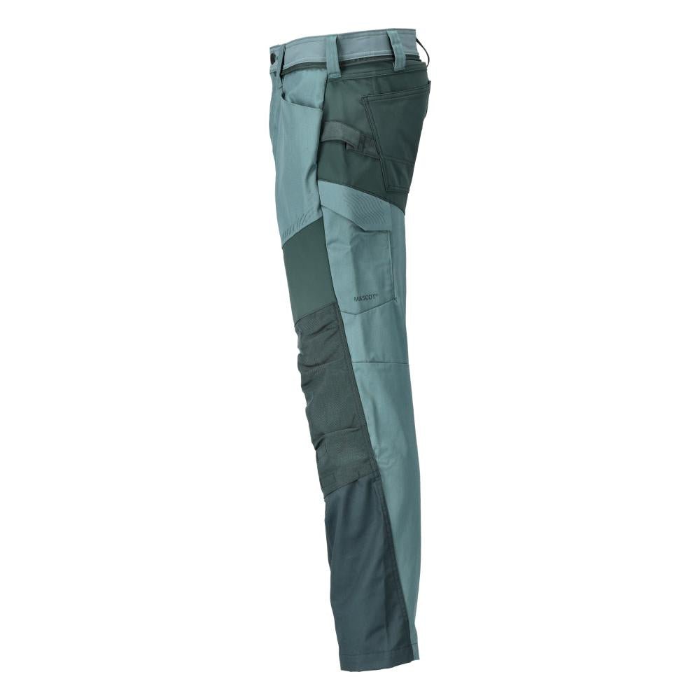 Pantaloni cu buzunare la genunchi, verde pădure deschis/verde pădure
