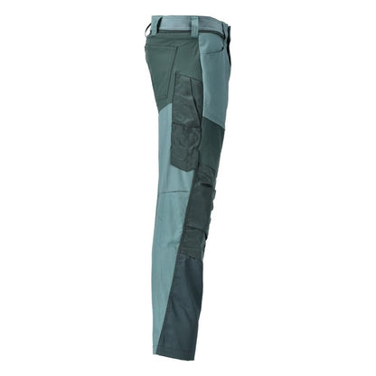 Pantaloni cu buzunare la genunchi, verde pădure deschis/verde pădure