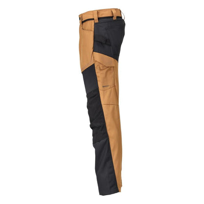 Pantaloni cu buzunare la genunchi, maro nuc/negru