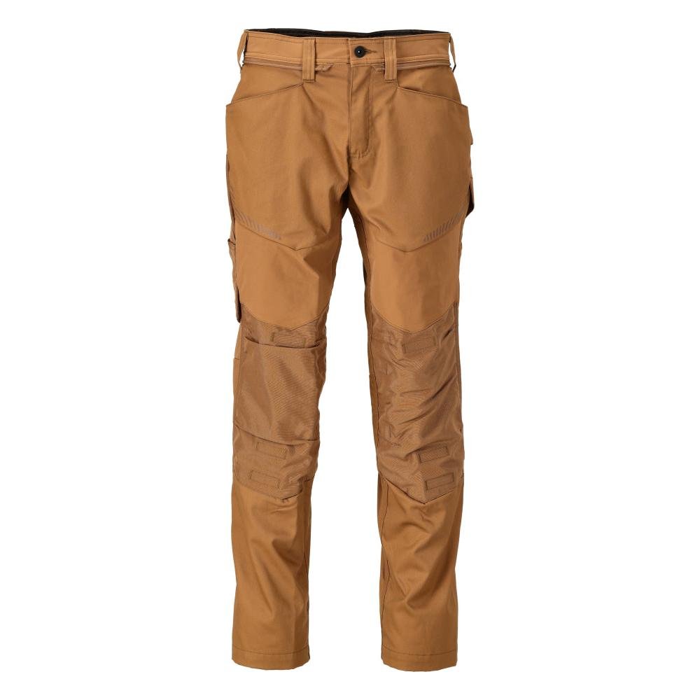 Pantaloni cu buzunare la genunchi, maro nuci