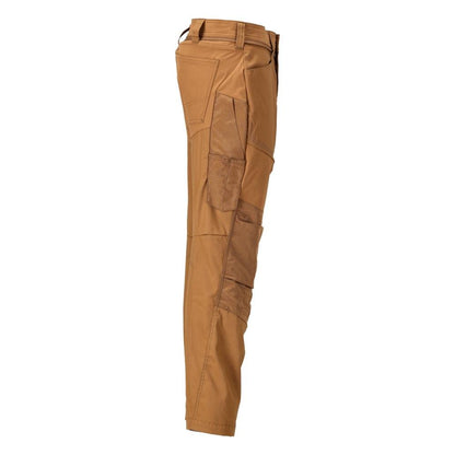 Pantaloni cu buzunare la genunchi, maro nuci