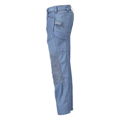 Pantaloni cu buzunare pentru genunchi Pantaloni, albastru piatra