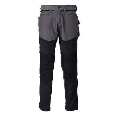 Pantaloni cu buzunare la genunchi, gri antracit/negru