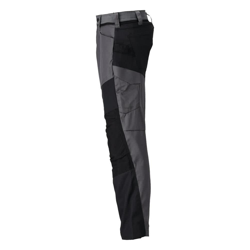 Pantaloni cu buzunare la genunchi, gri antracit/negru