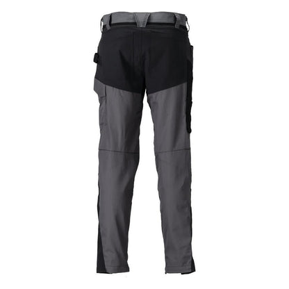 Pantaloni cu buzunare la genunchi, gri antracit/negru