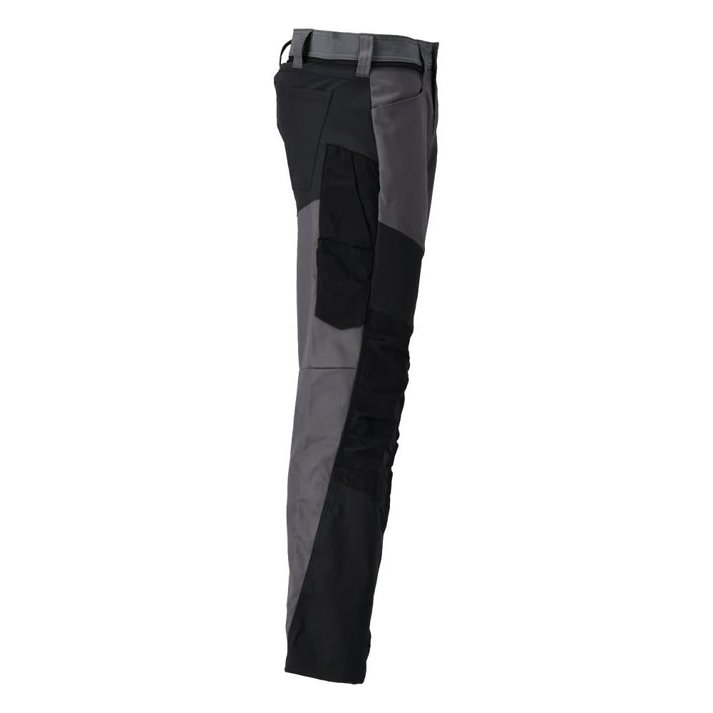 Pantaloni cu buzunare la genunchi, gri antracit/negru