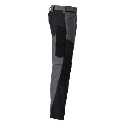 Pantaloni cu buzunare la genunchi, gri antracit/negru