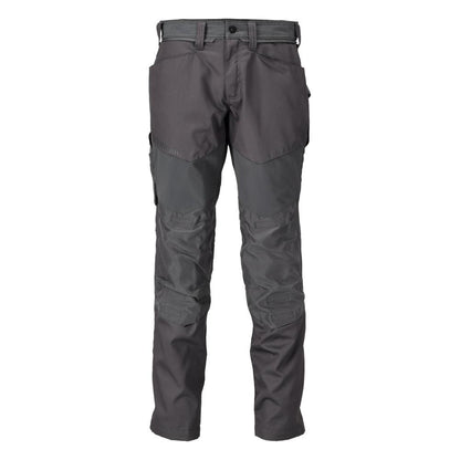 Pantaloni cu buzunare la genunchi, gri antracit