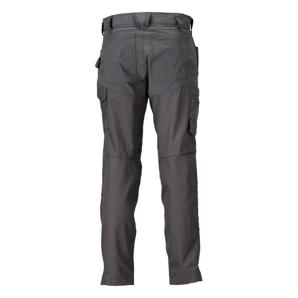 Pantaloni cu buzunare la genunchi, gri antracit
