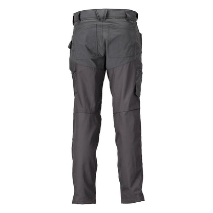 Pantaloni cu buzunare la genunchi, gri antracit